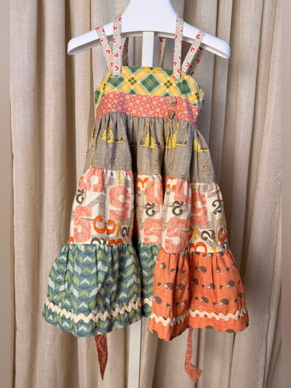 Vintage MATILDA JANE *Hedgehog & Bunnies* Print Tiered Ellie Dress 2T #22/28